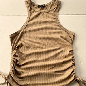 Ruched sleeveless top